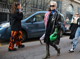 Стритстайл на Неделе моды осень-зима 2022 в Милане